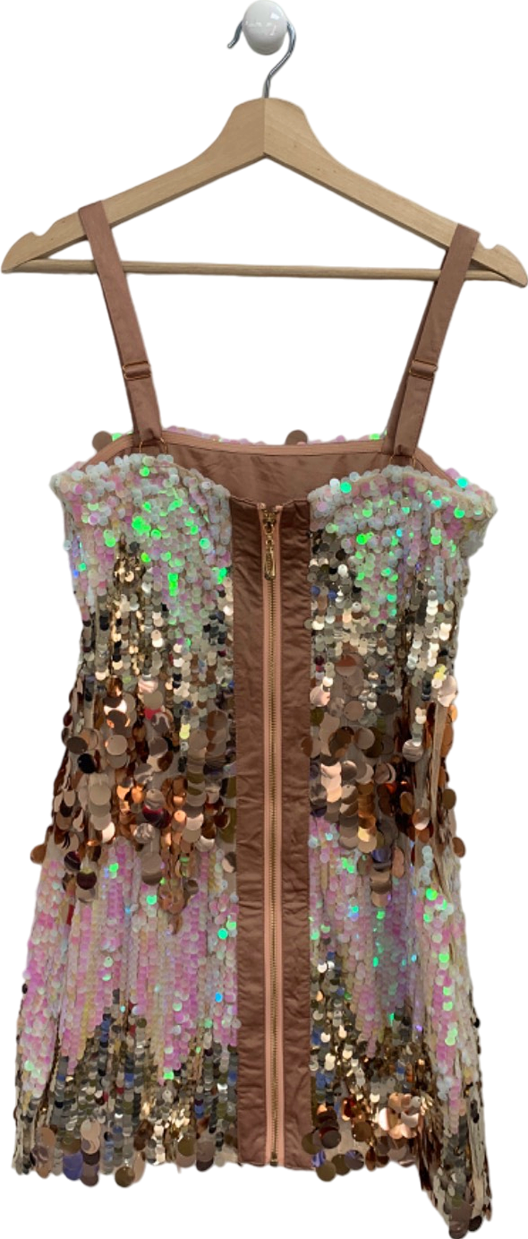 Beach City Rose Gold Sequin Top M