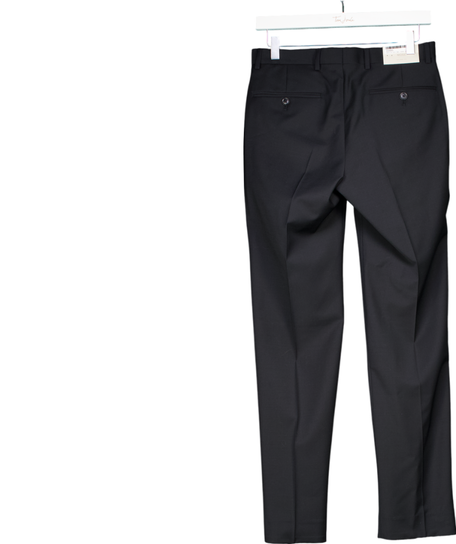 Moss Black Tailored Fit Suit Trousers W28