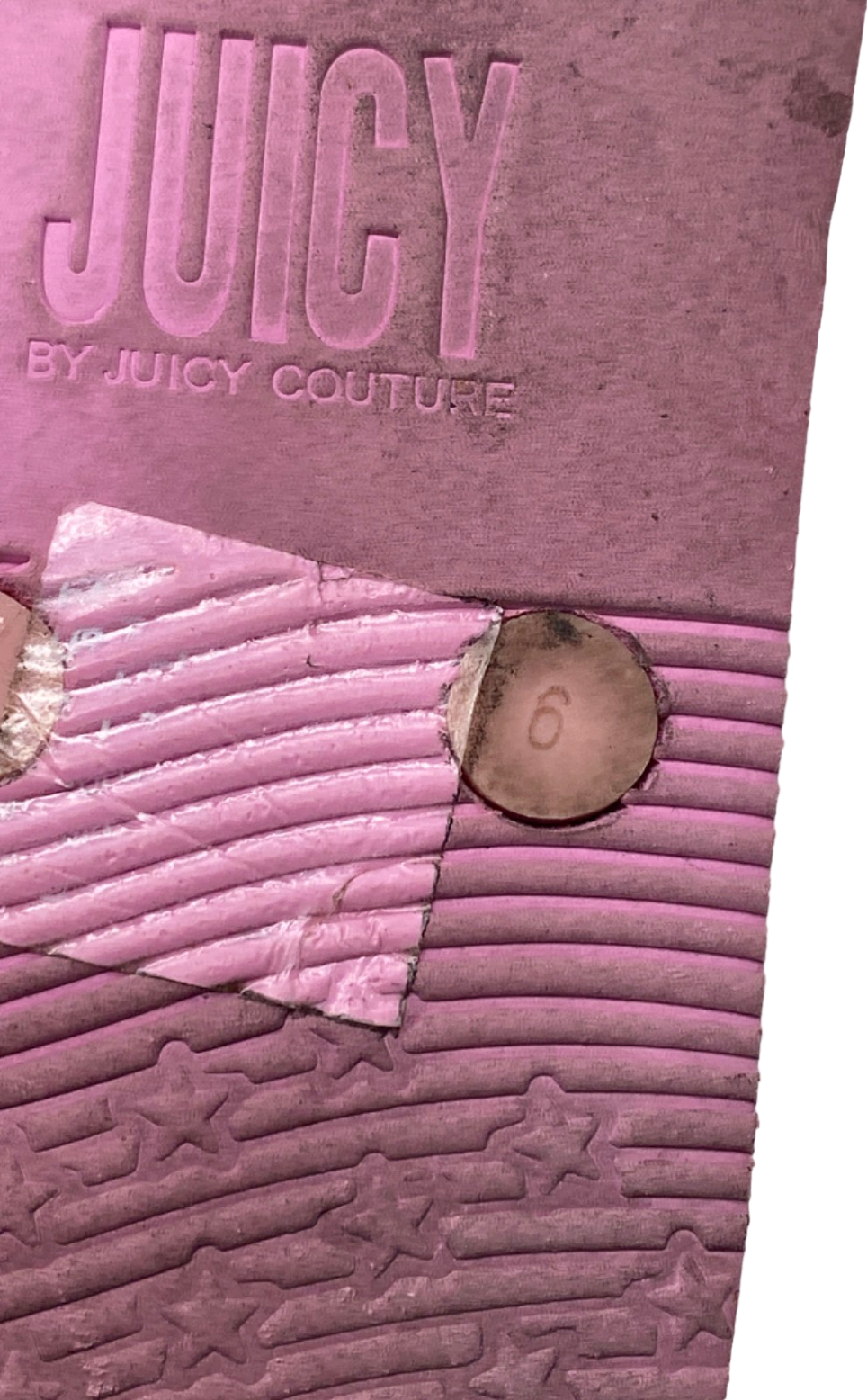 Juicy Couture Pink Camo Flip Flops UK Size 6