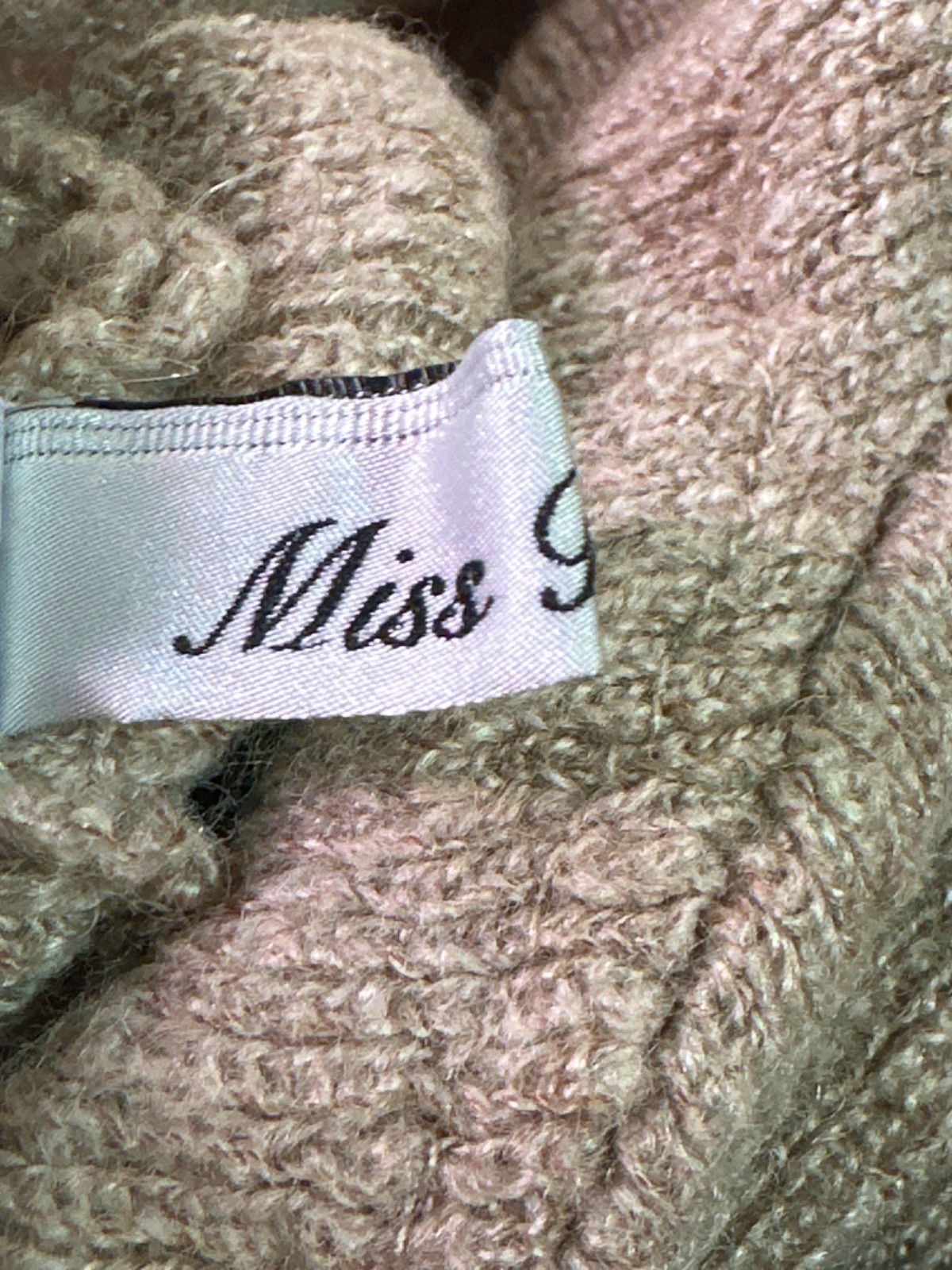 Miss Rosier Beige Open Back Knit Top UK S