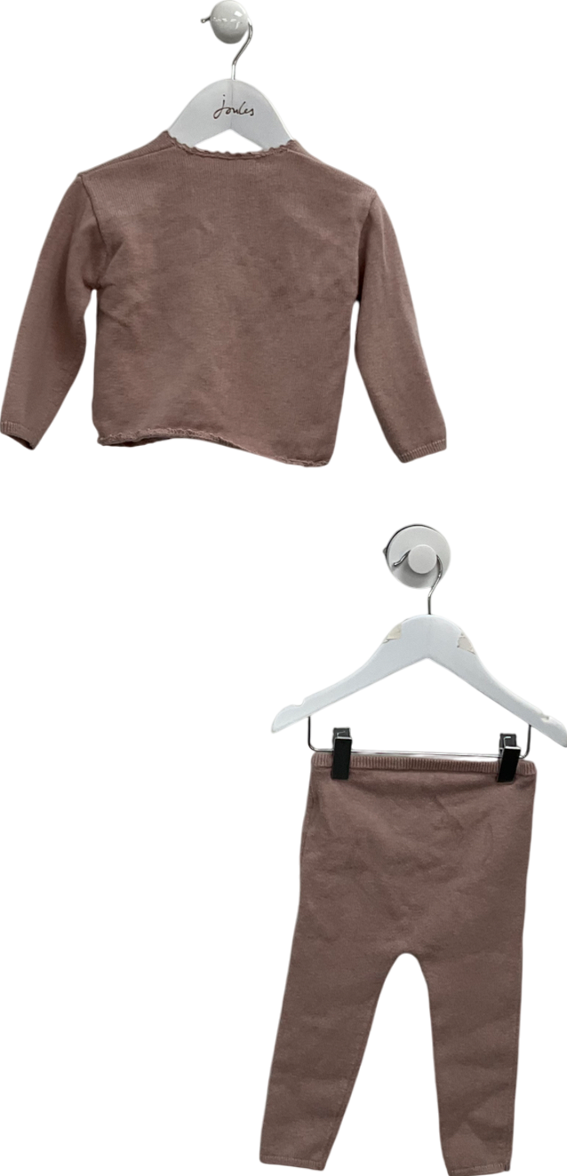 Bonpoint Pink Angelou Cardigan And Trouser Set 12-18 Months