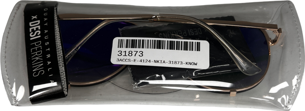 QUAY Blue Desi Perkins Sunglasses One Size