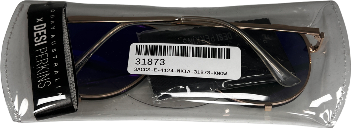 QUAY Blue Desi Perkins Sunglasses One Size