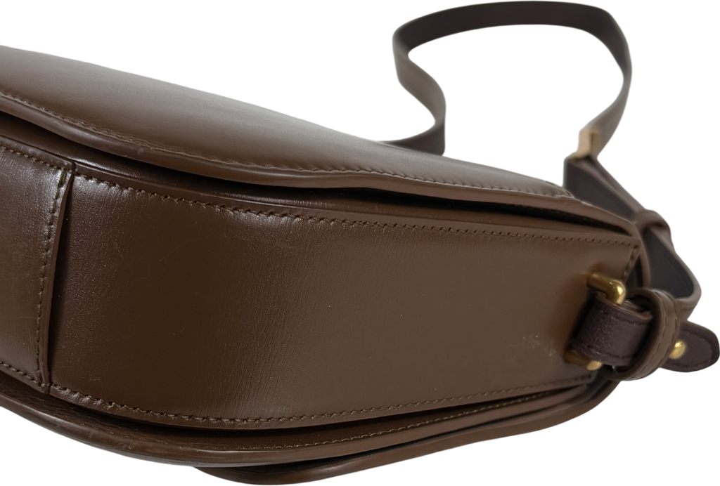 SONGMONT Brown Leather Medium Reset Tofu Bag