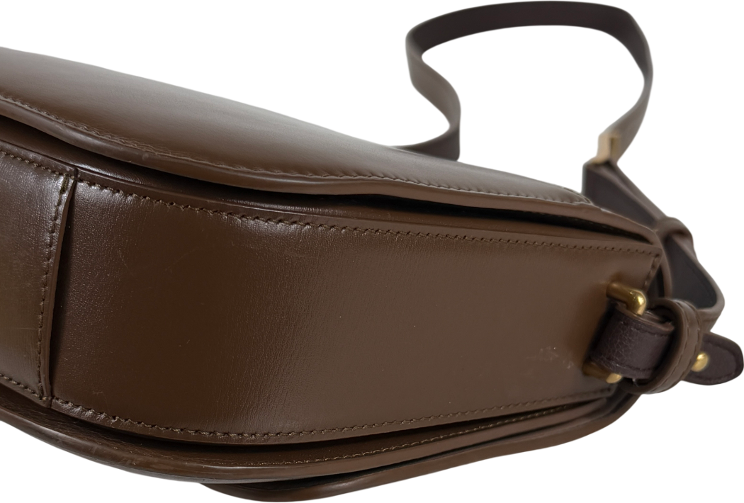 SONGMONT Brown Leather Medium Reset Tofu Bag