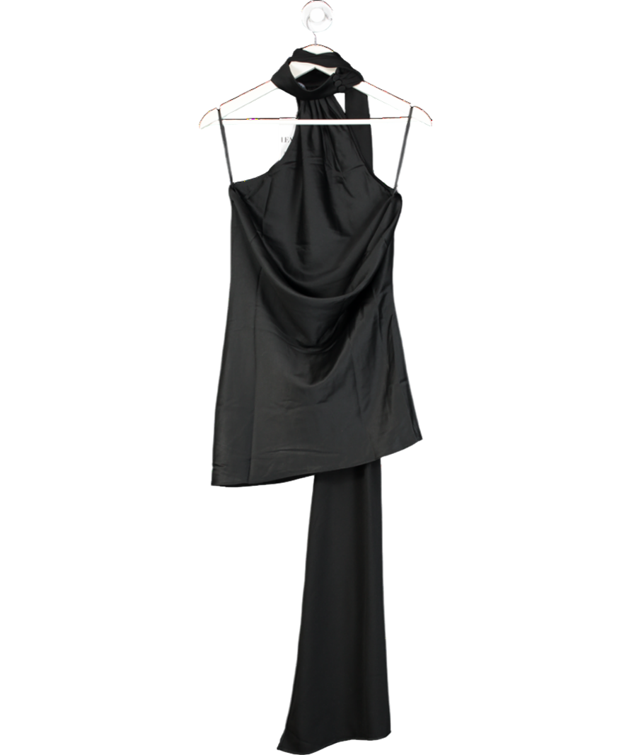 Leau Black Sorelle Satin Mini Dress UK XS