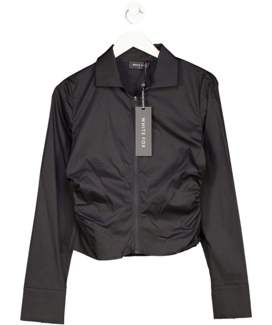 White Fox Black Turn On The Light Long Sleeve Shirt UK M