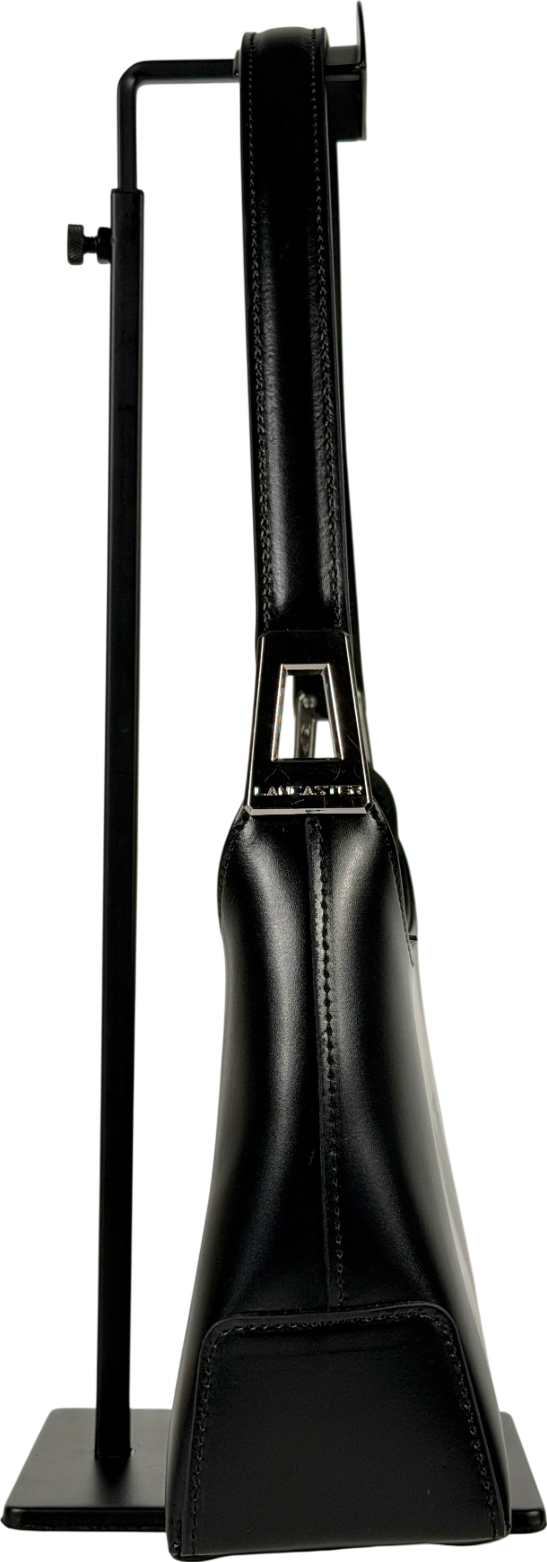 Lancaster Black Leather Rectangle Bag One Size