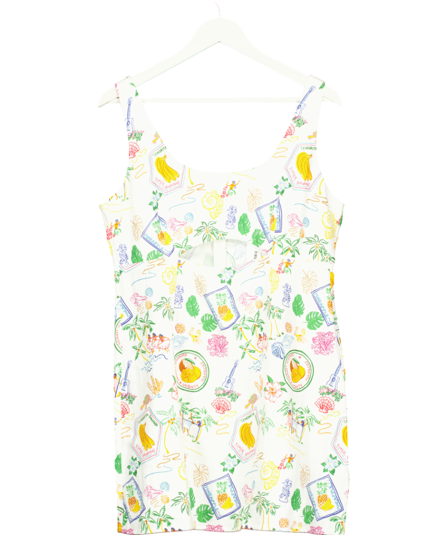 Aligne Multicoloured Souvenir Print Dress UK 12