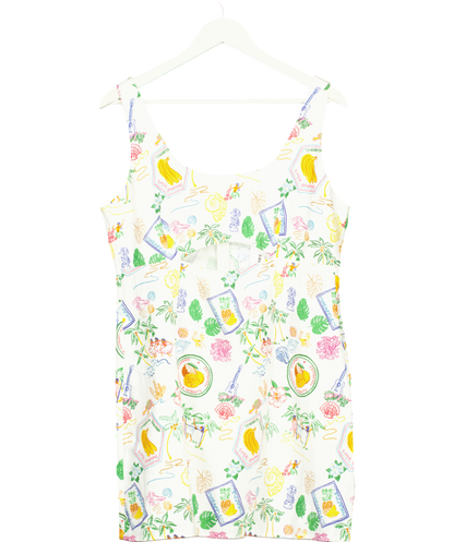 Aligne Multicoloured Souvenir Print Dress UK 12