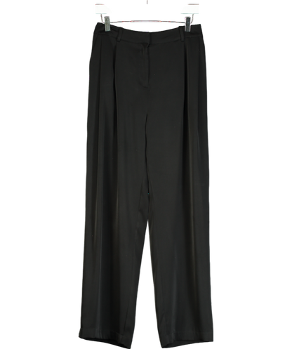 Hush Brown Cecilly Satin Wide Leg Trousers UK 10