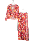 SLA the label Pink Valencia Beach Top And Maxi Skirt UK XXS-XS