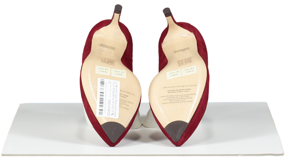 LK Bennett Dark Red Kitten Heel Court Shoes UK 3 EU 36 👠