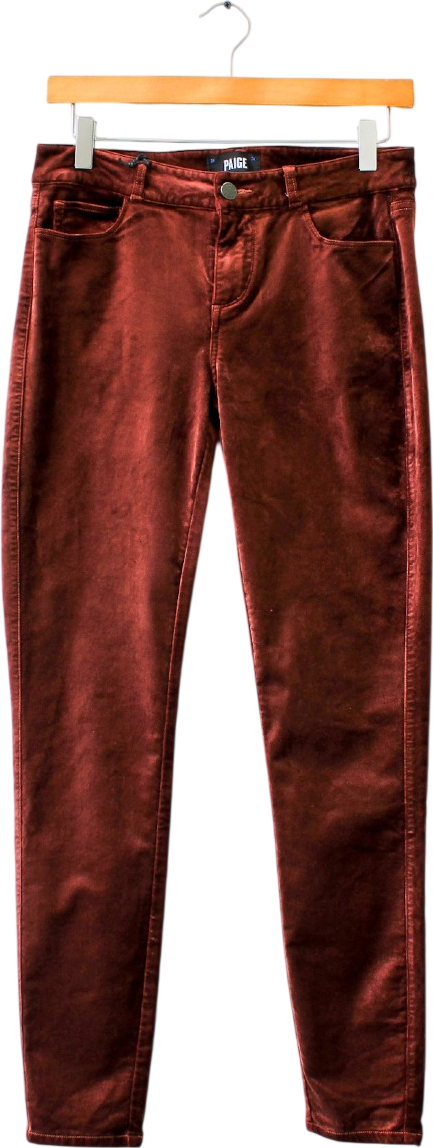 PAIGE Verdugo Ultra-skinny Brown Velvet Jeans W27