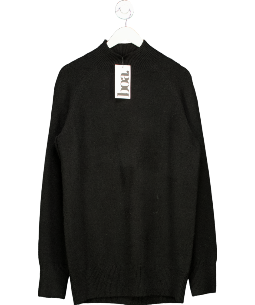 BOA Black Soft Brushed High Neck Jumper Dress UK XS