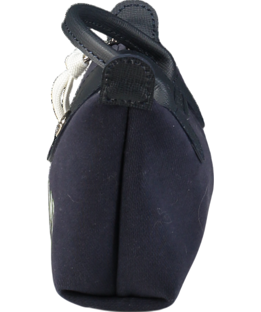 Longchamp Navy Blue Logo Mini Pouch Bag