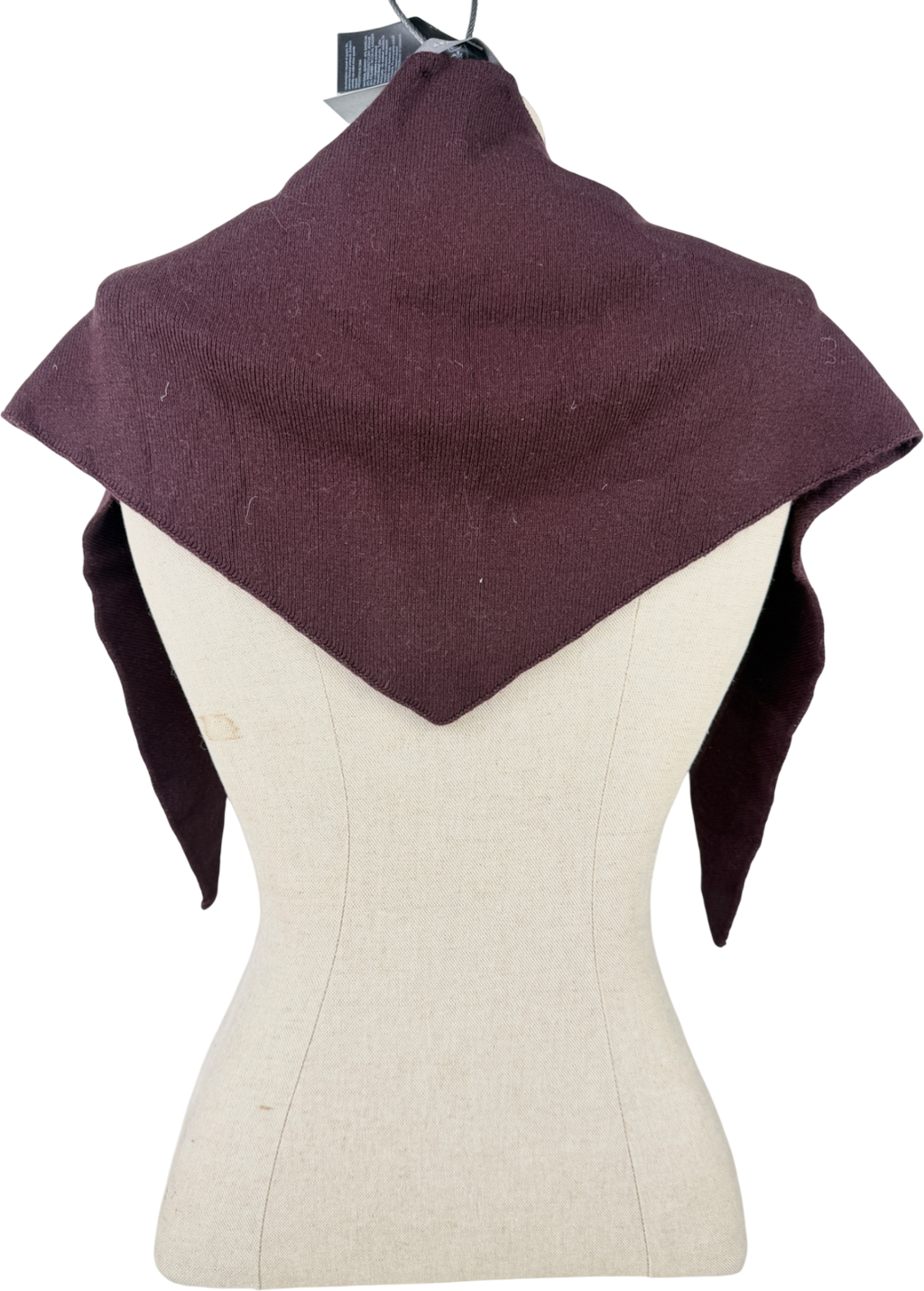 Mint Velvet Red Cotton Blend Triangle Knit Scarf One Size