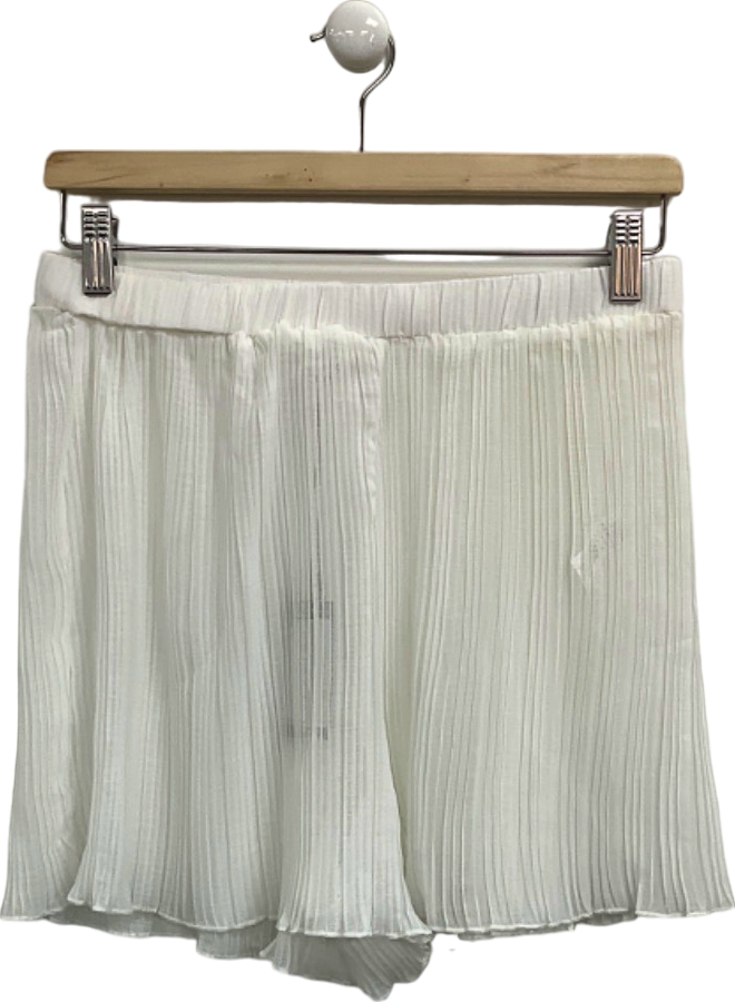 4th & Reckless White Pleated Shorts UK 10