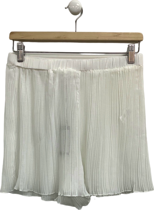 4th & Reckless White Pleated Shorts UK 10