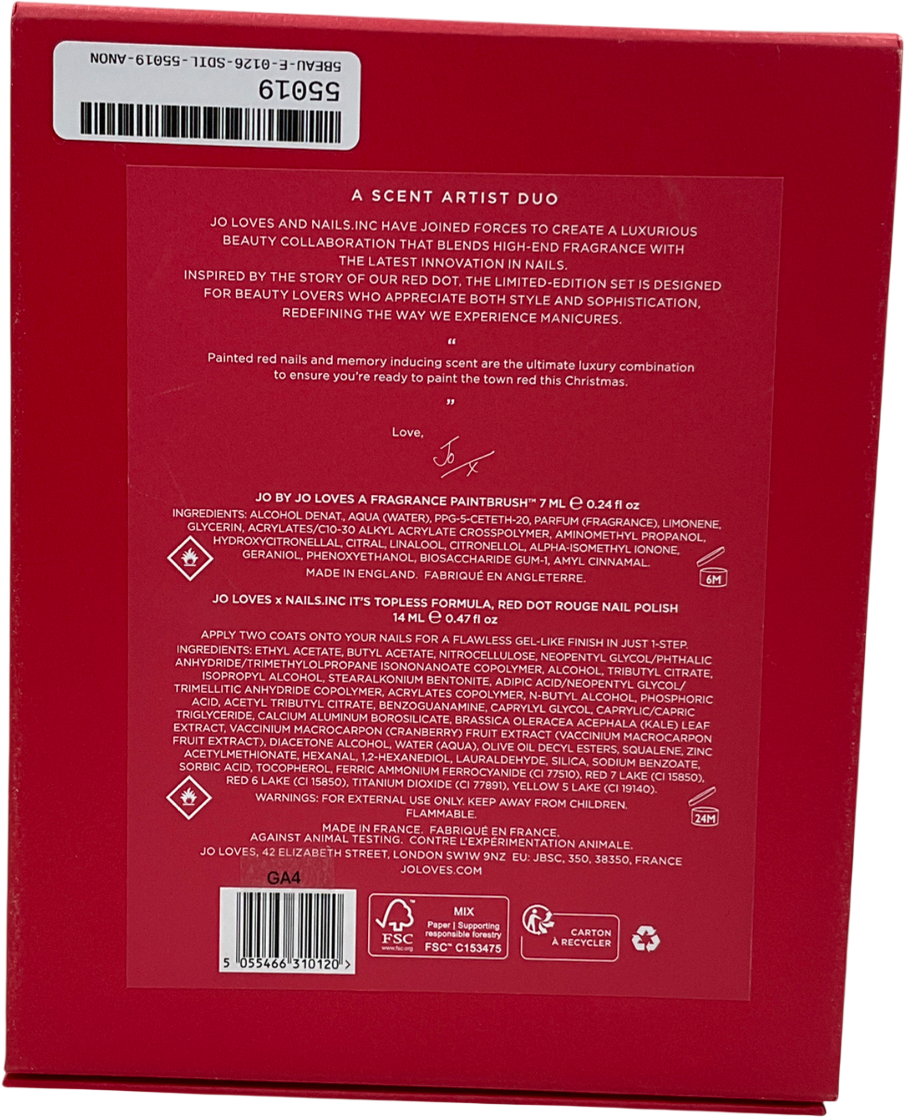 JO loves Paint The Town Red Fragranc Paintbrush & Nail Varnish Gift Set