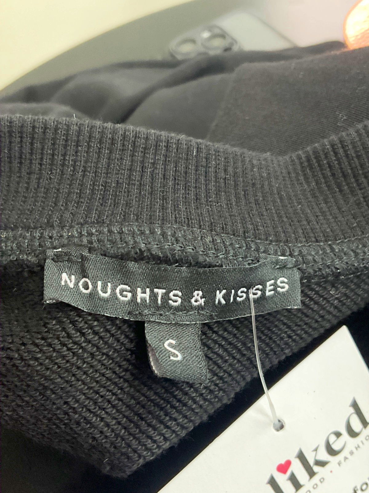 Noughts & Kisses Black Long Sleeve Dress UK S