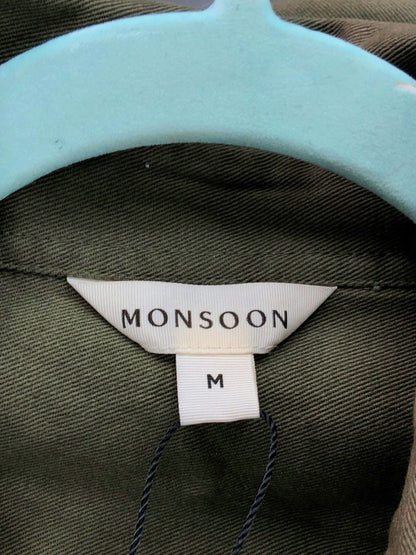 Monsoon Green Embroidered Utility Jacket UK M