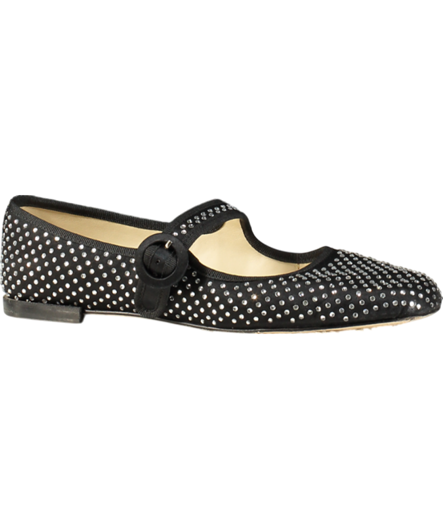 Repetto Paris Black Crystal Embellished Georgia Square-toe Mary Janes UK 5.5 EU 38.5 👠