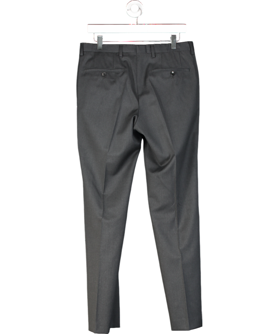 HUGO BOSS Black Virgin Wool Regular Fit Trousers W30