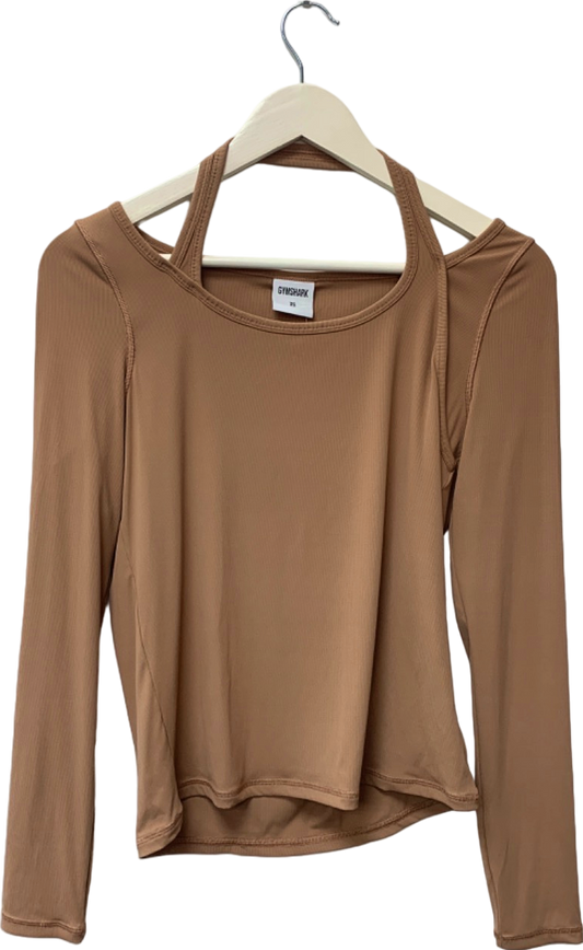 Gymshark Brown Long Sleeve Top UK XS