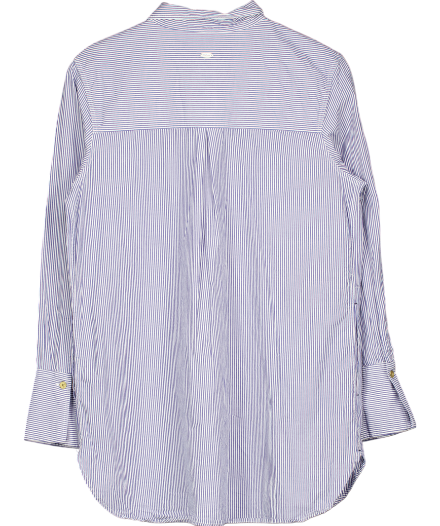 Barbour Blue Relaxed Striped Tunic Fit Shirt UK 12