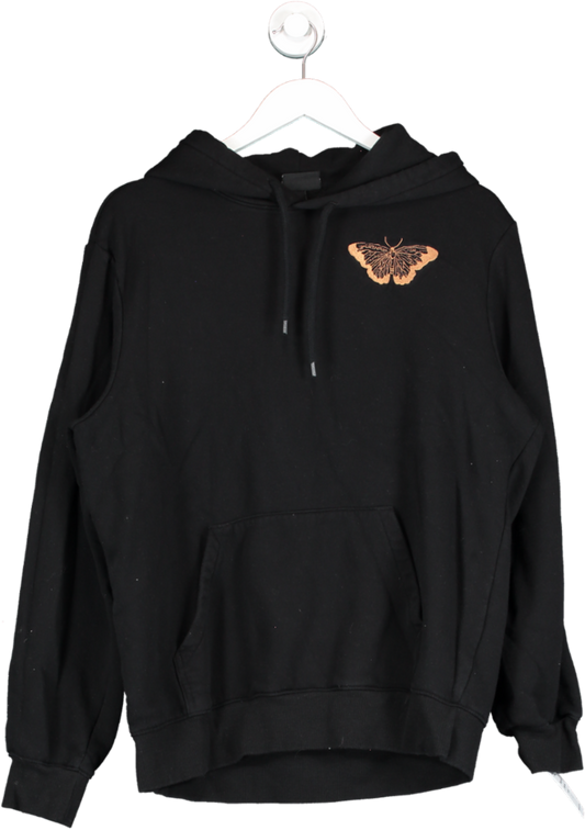 H&M Black Embroidered Butterlfly Hoodie UK M