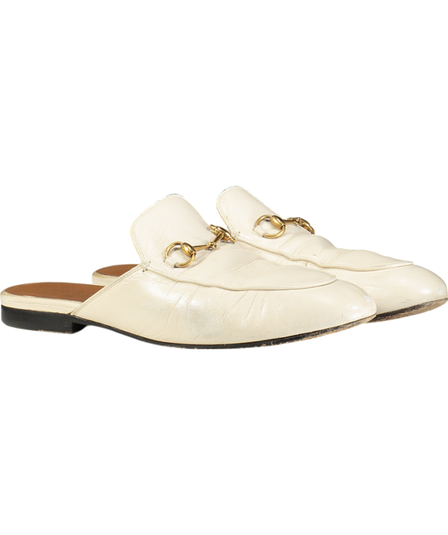 GUCCI Cream Princetown Slipper UK 6.5 EU 39.5 👠