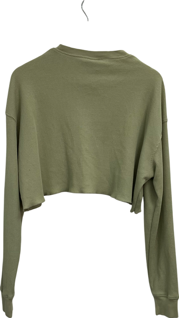 Ru & Rocka Green Pistachio Waffle Top UK S/M