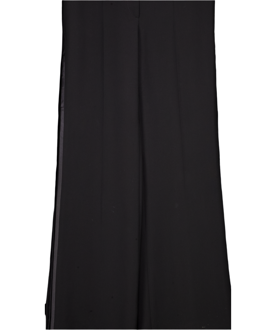 Emporio Armani Black Wide Leg Trousers UK S