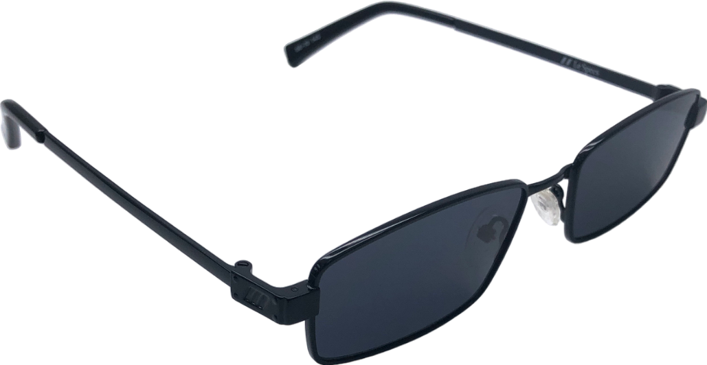 Le Specs Black Bizarro Rectangle Sunglasses