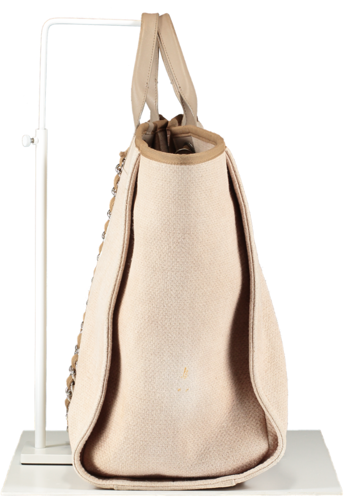 Chanel Beige Deauville Extra Large Tote Bag - Rare