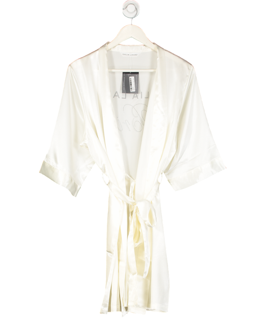 Galia Lahav Cream Bridal Diamante Silk Mini Robe UK S/M