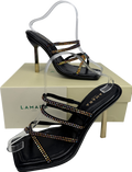 Lamara Conduit St - Black Embellished Heeled Sandals UK 6 EU 39 👠