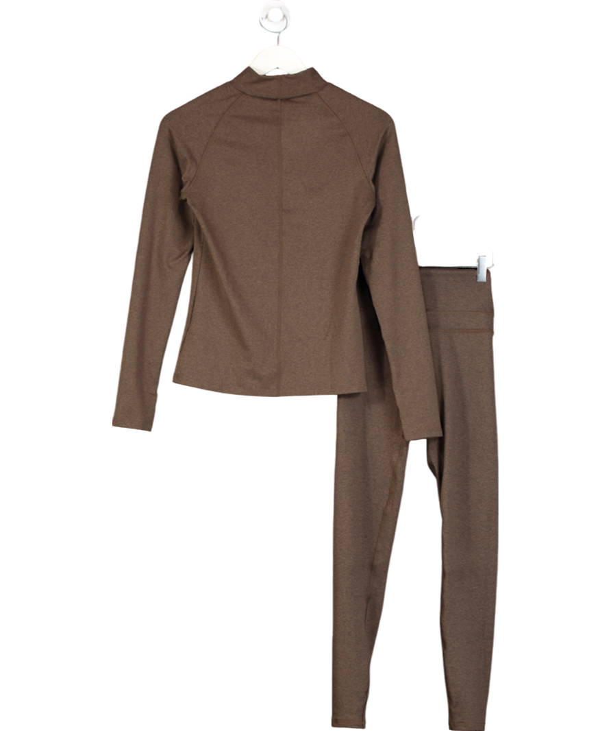 Varley Brown Always Warm Base Layer Legging And Top UK S