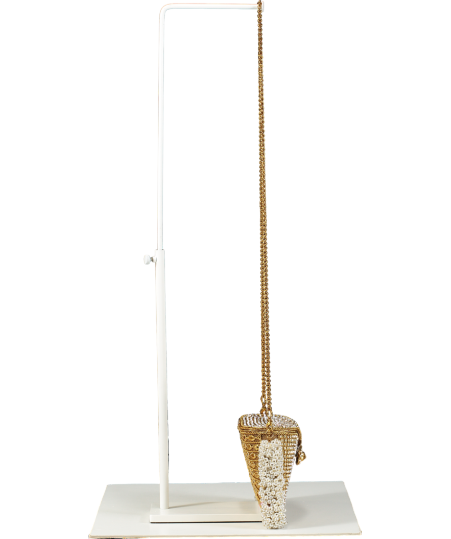 mae cassidy Metallic All That Glitters" Zeenat Crystal Clutch Bag Golden Splendour