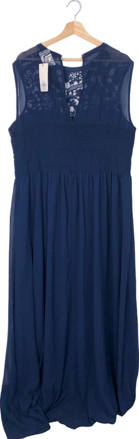 Long Tall Sally Navy Blue Lace Dress UK 22