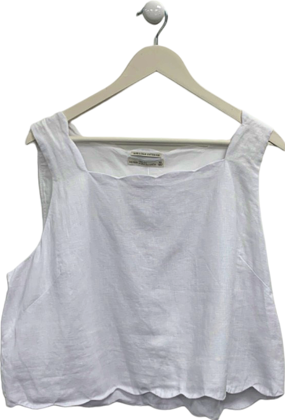 A&F White Linen Sleeveless Top XL