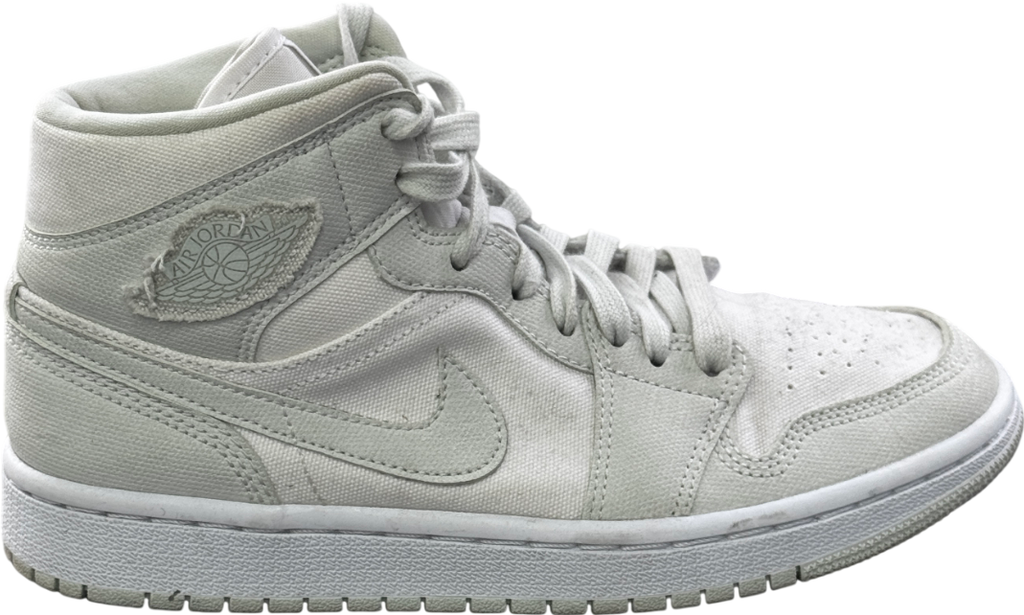 Nike Jordan 1 White /mid Spruce Aura Canvas High Top Trainers UK 5 EU 38 👠
