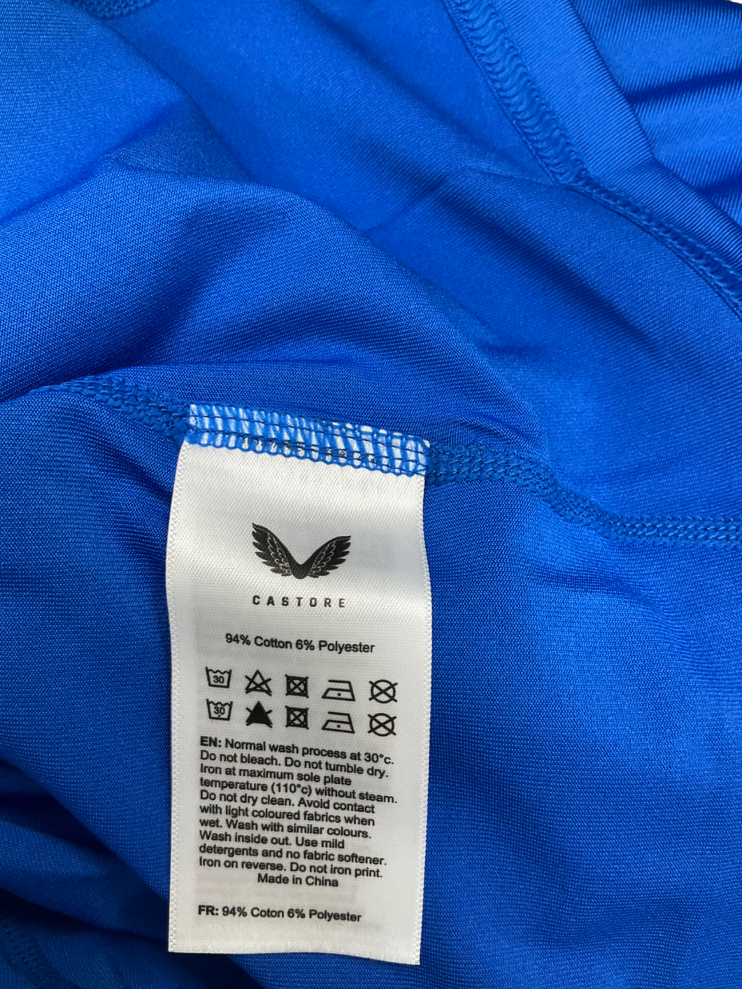 Castore Blue Long Sleeve Baselayer Top UK S