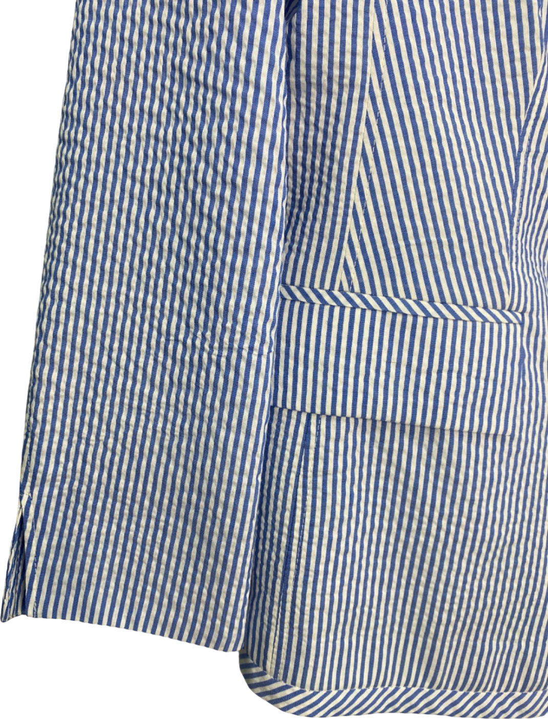 Gray & Osbourn Blue/White Striped Blazer UK 18