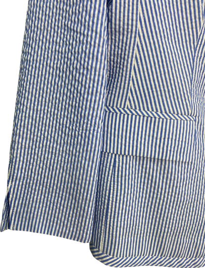 Gray & Osbourn Blue/White Striped Blazer UK 18