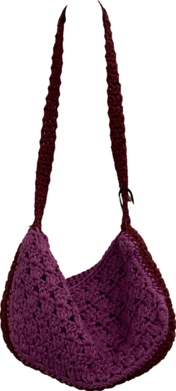 MANGO Purple Crochet Bag