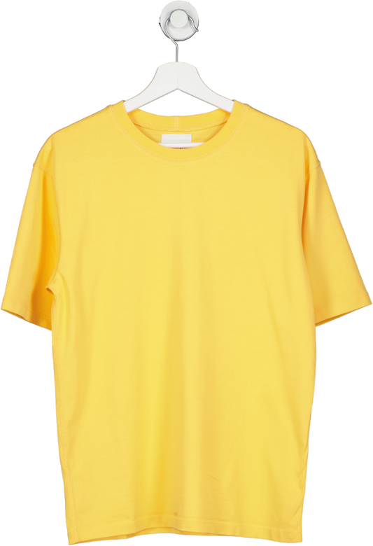 Drake's Yellow Cotton Crew Neck Hiking T-shirt UK M