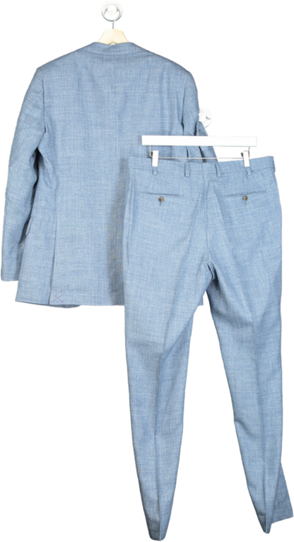 Suitsupply Light Blue Lazio Single Breasted Tailored fit  Suit 2-piece SZ52 UK 42