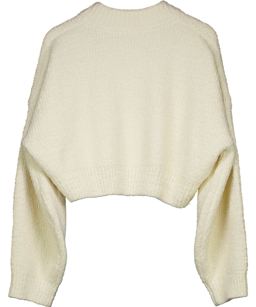 House of CB Salilah Cream Chenille Bomber Jacket UK L